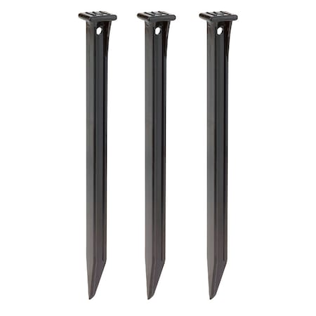 Master Mark Master Mark 10 in. H Plastic Black Stake Kit, PK3 12103